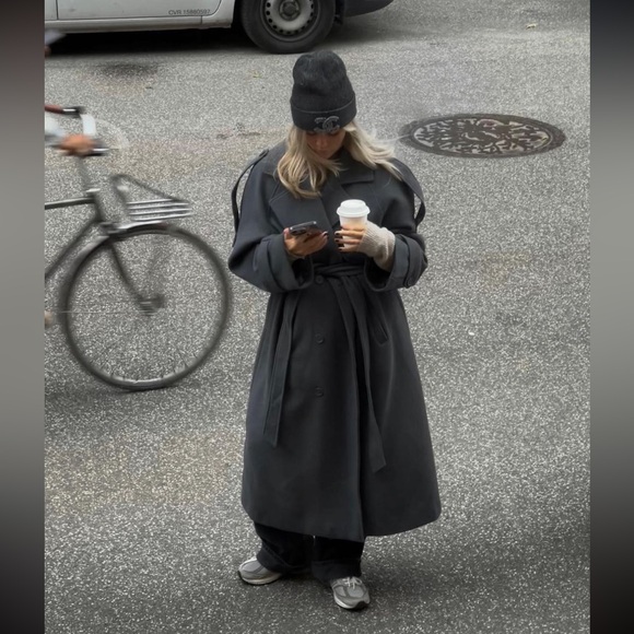 NA-KD by Josephine HJ Grey Wool Trench Coat - EU 36 - Picture 8 of 16